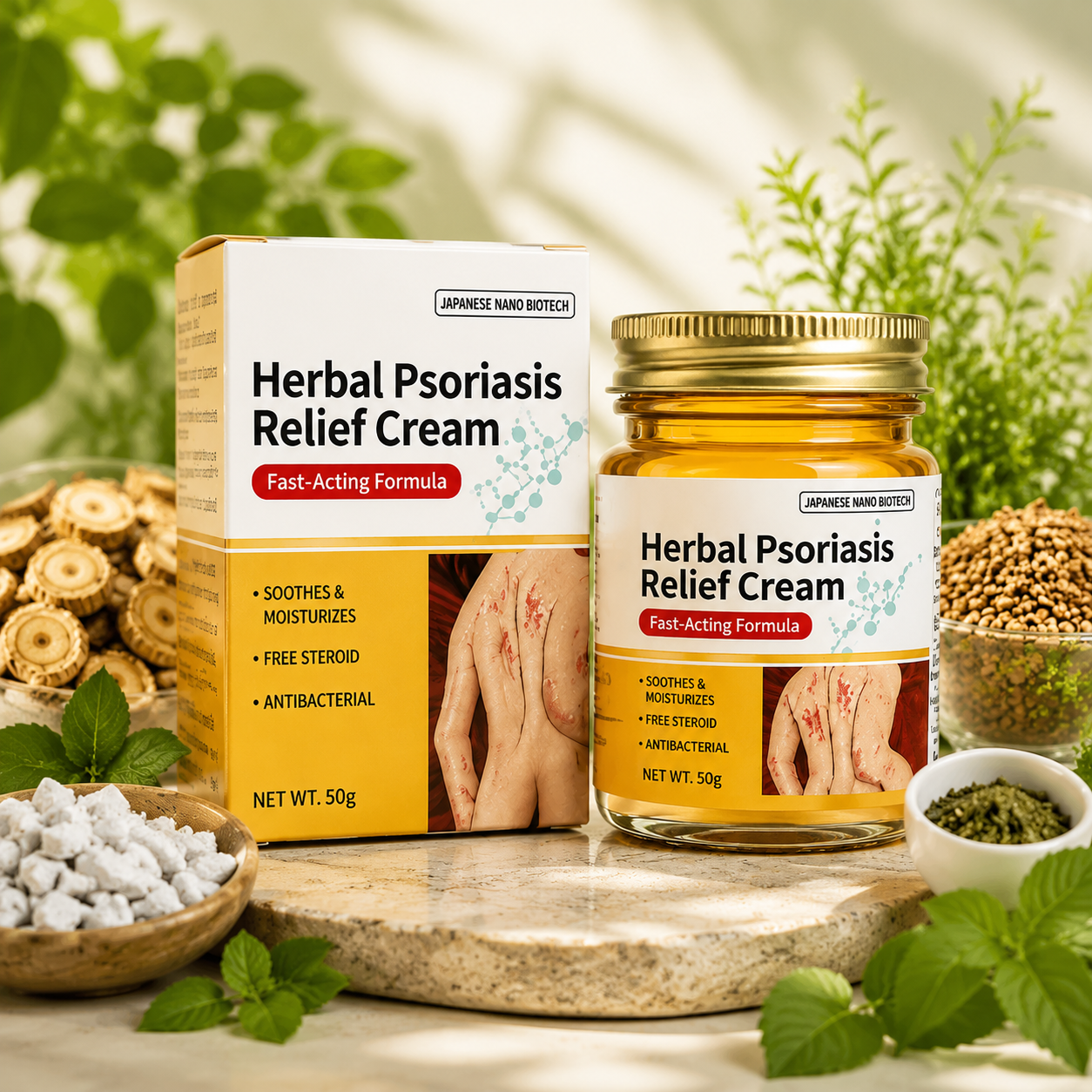 Herbal Psoriasis & Eczema Relief Skin Cream-US