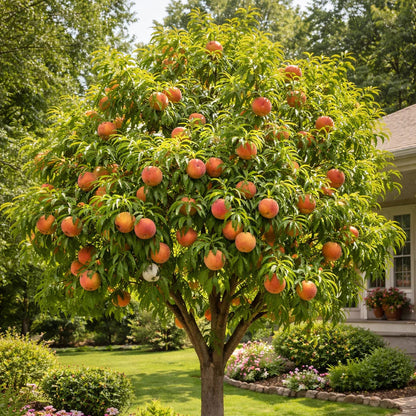 🔥 65K+ SOLD! 🍑 Heirloom "Honey Red" Dwarf Peach Tree Live Seeds