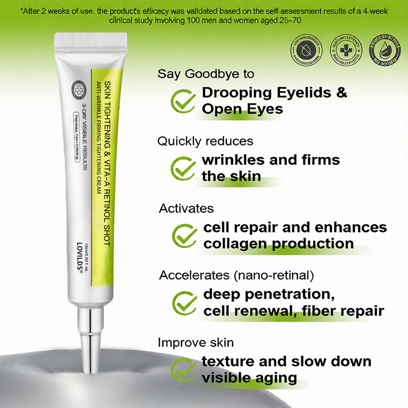 🧠👨‍⚕️Made and shipped from the USA 💫Lovilds® Botin & Vita-A Retinol Shot Wrinkle-Lift Tightening cream - Last Day Promotion 50% OFF