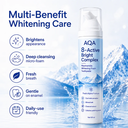[Professional Grade] AQA Niacinamide Foaming Toothpaste 8X