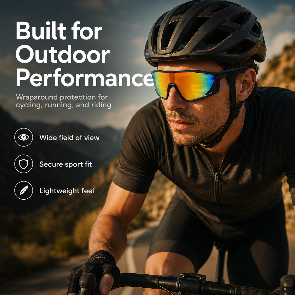 Photochromic UV Protection Sports Sunglasses