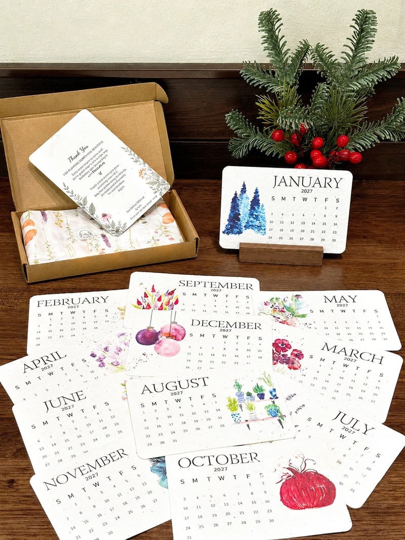 ✨🌱Eco-Friendly Plantable “Timeless” Seed Calendar 2027