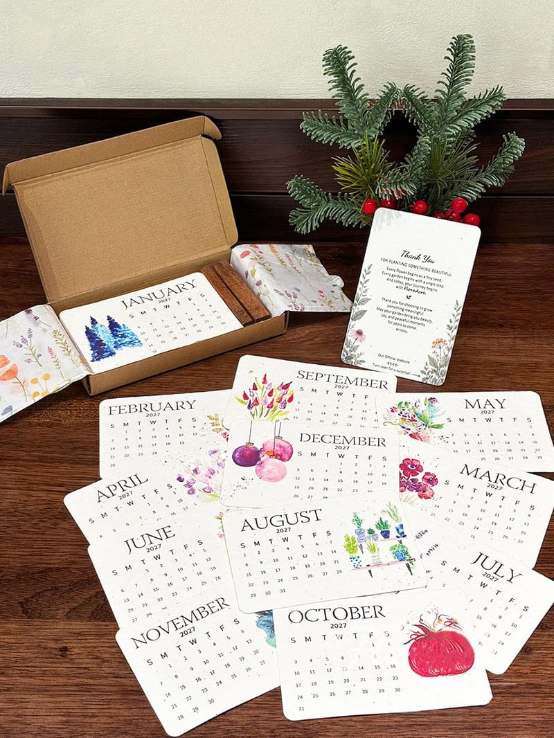 ✨🌱Eco-Friendly Plantable “Timeless” Seed Calendar 2027