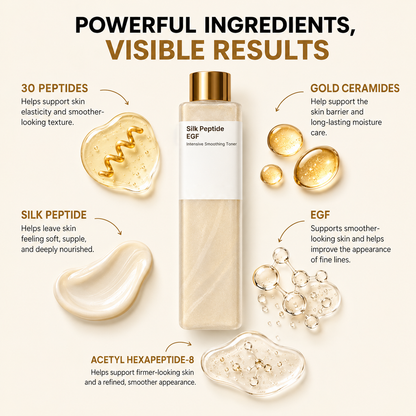 Silk Peptide EGF Facial Toner| Hydrating Peptide Toner for Smoother-Looking Skin