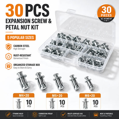 🔩 Heavy-Duty Petal Rivet Nut Set – Secure One-Side Fastening for Thin & Hollow Panels