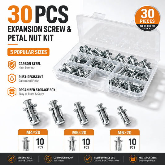 🔩 Heavy-Duty Petal Rivet Nut Set – Secure One-Side Fastening for Thin & Hollow Panels