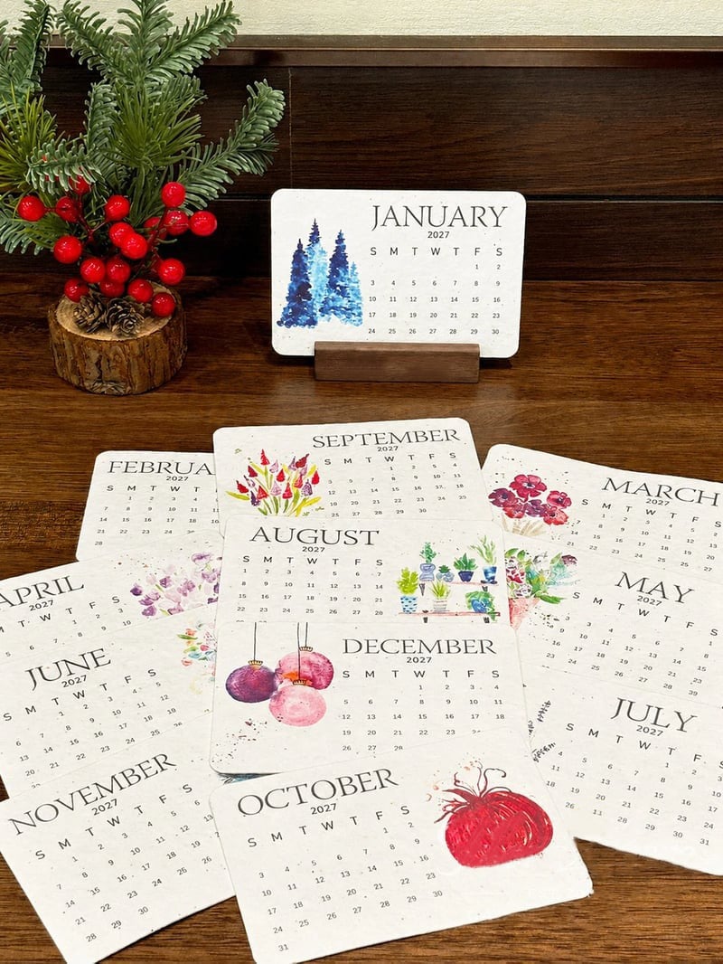 ✨🌱Eco-Friendly Plantable “Timeless” Seed Calendar 2027
