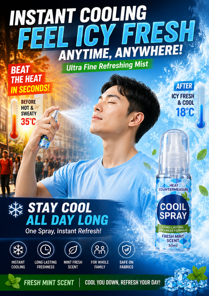 🔥Summer Heat Torture? One Spray Instantly Cool Your Clothes❄️, No Sticky Sweaty Discomfort!