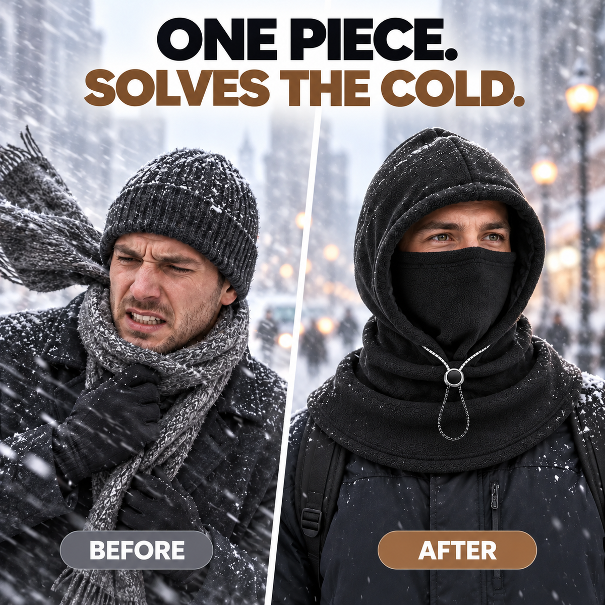3-in-1 Winter Fleece Balaclava Hood 🧣❄️ Warm Face, Ear & Neck Cover