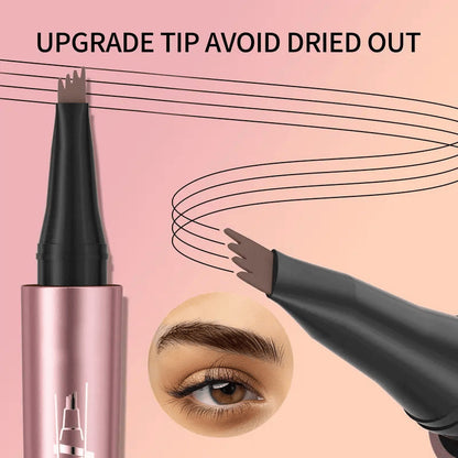 Waterproof Micro-Fork Eyebrow Pencil + Free Eyeliner & Mascara