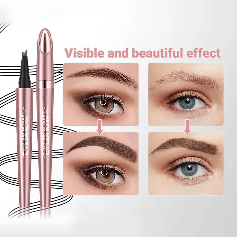 Waterproof Micro-Fork Eyebrow Pencil + Free Eyeliner & Mascara