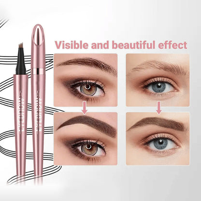 Waterproof Micro-Fork Eyebrow Pencil + Free Eyeliner & Mascara