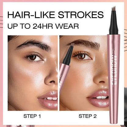 Waterproof Micro-Fork Eyebrow Pencil + Free Eyeliner & Mascara