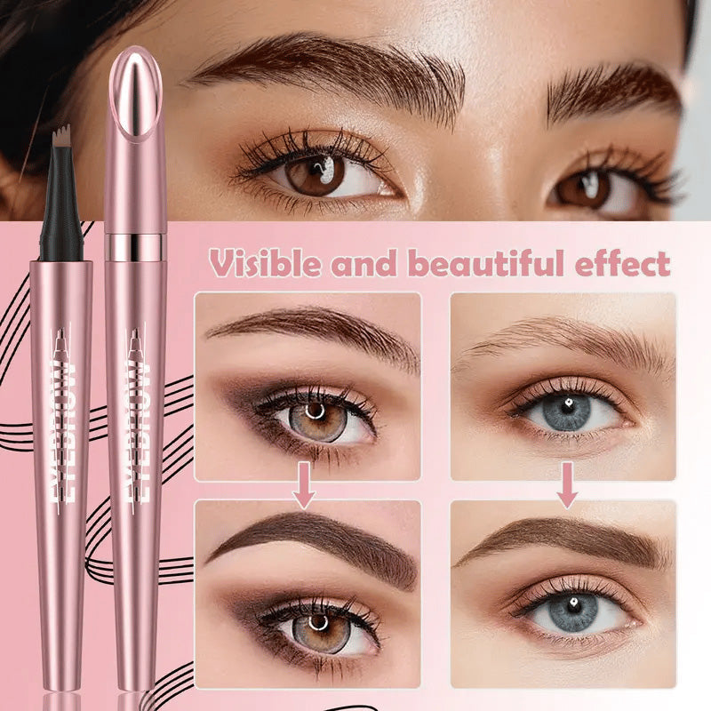 Waterproof Micro-Fork Eyebrow Pencil + Free Eyeliner & Mascara