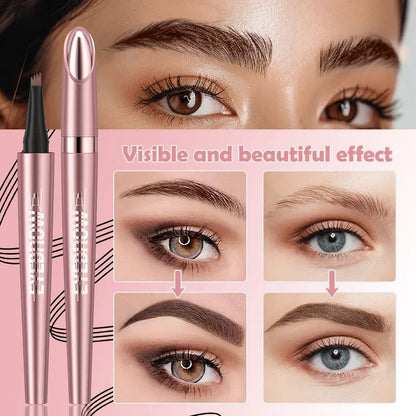 Waterproof Micro-Fork Eyebrow Pencil + Free Eyeliner & Mascara