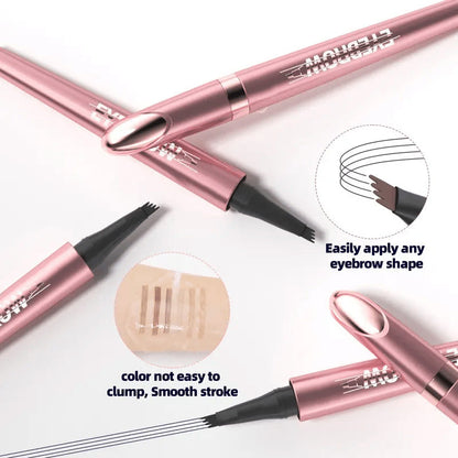 Waterproof Micro-Fork Eyebrow Pencil + Free Eyeliner & Mascara