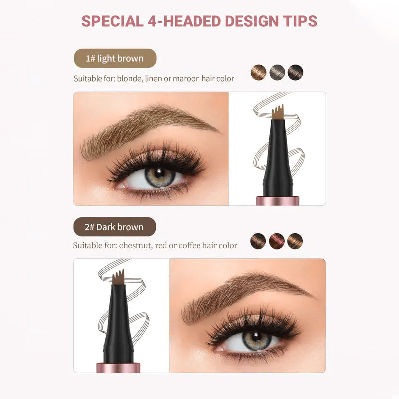 Waterproof Micro-Fork Eyebrow Pencil + Free Eyeliner & Mascara