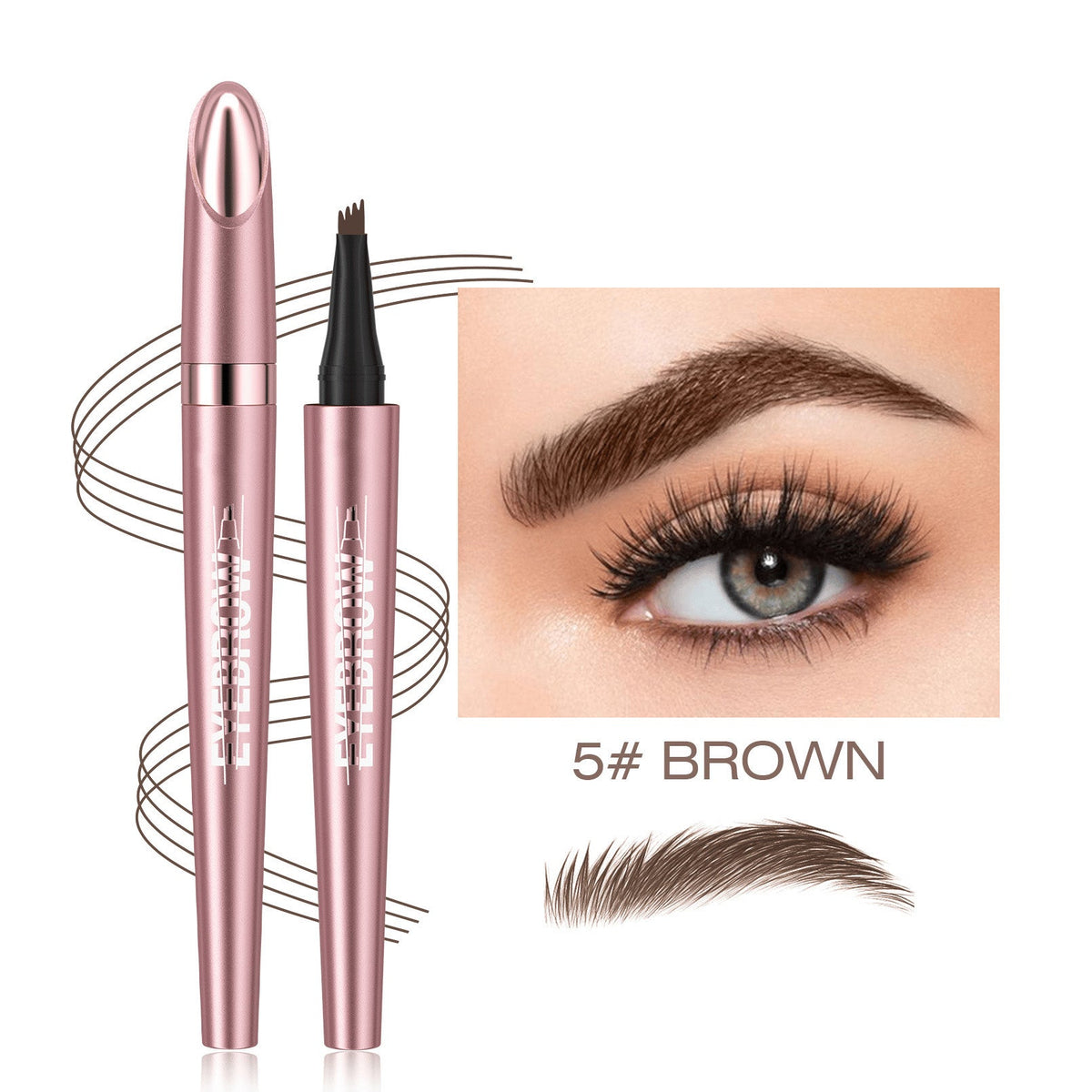 Waterproof Micro-Fork Eyebrow Pencil + Free Eyeliner & Mascara