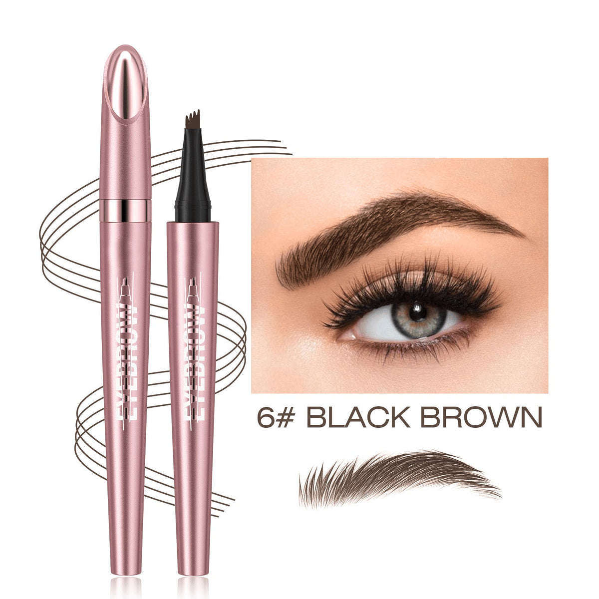 Waterproof Micro-Fork Eyebrow Pencil + Free Eyeliner & Mascara
