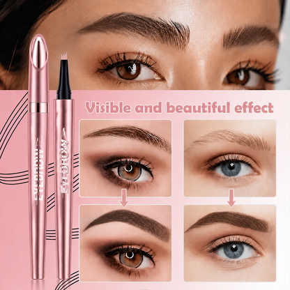 Waterproof Micro-Fork Eyebrow Pencil + Free Eyeliner & Mascara