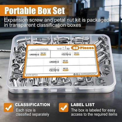🔩 Heavy-Duty Petal Rivet Nut Set – Secure One-Side Fastening for Thin & Hollow Panels