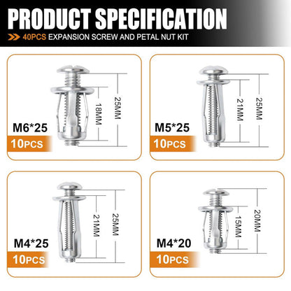 🔩 Heavy-Duty Petal Rivet Nut Set – Secure One-Side Fastening for Thin & Hollow Panels