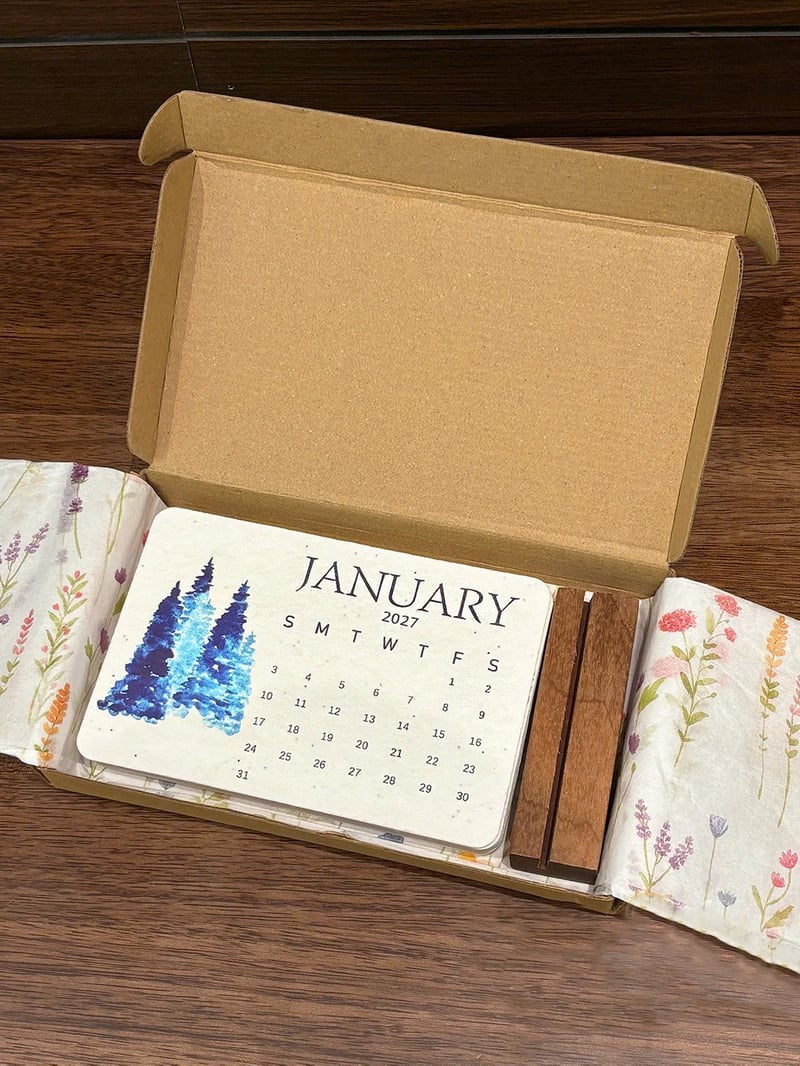 ✨🌱Eco-Friendly Plantable “Timeless” Seed Calendar 2027